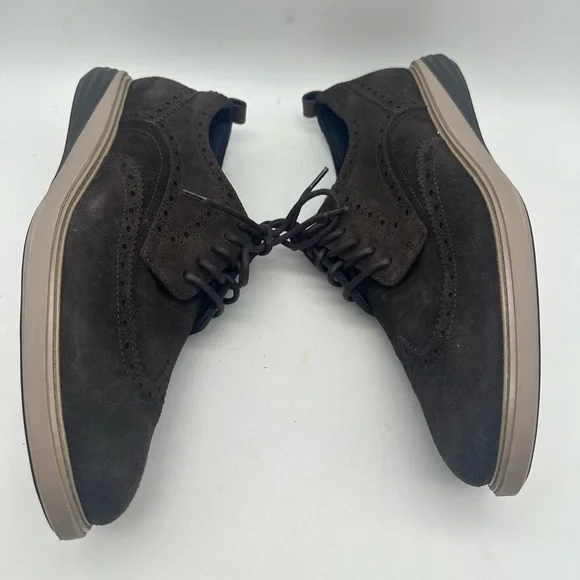 BRAND NEW Cole Haan Grand Evolution Brown Wingtip Oxford Suede C27394 Size 9.5 M - Picture 5 of 8